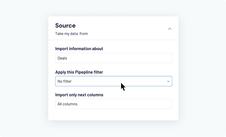 Source parameters screenshot